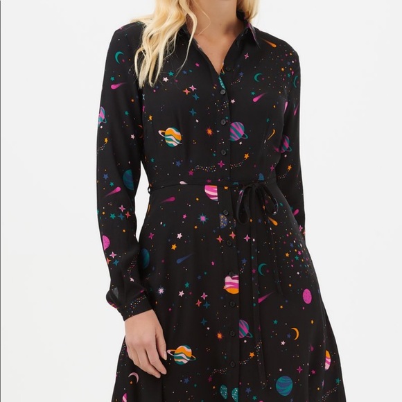 ModCloth Plutonic Relationship Galaxy Space Dress - Picture 5 of 10